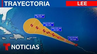 Trayectoria del huracán Lee en el Atlántico