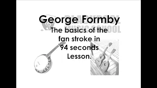 #Ukulele, #uke, quick beginners lesson.  #George #Formby #Fan #Stroke.  Blackpool Music School
