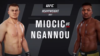 Stipe Miocic vs. Francis Ngannou (EA Sports UFC 3) - CPU vs. CPU - Crazy UFC 👊🤪
