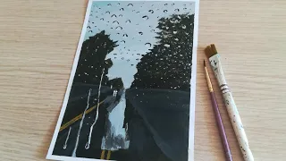 #30 Day Challenge | Acrylic Painting Tutorial ⋆ Day 20 - Rainy Day