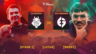 G2 Esports vs Evil Geniuses - VCT Americas Stage 1 - W1D2 - Map 1