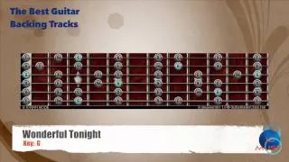 🎸 Wonderful Tonight Eric Clapton Guitar Backing Track with scale map / Chart