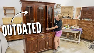 Old China Hutch Gets Modern Makeover | Updating OLD FURNITURE