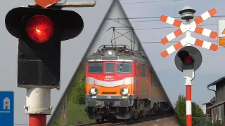Vintage railroad crossing Leszno, Poland – 5 trains