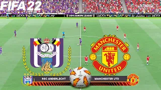 FIFA 22 | Anderlecht vs Manchester United - UEL UEFA Europa League - Full Gameplay