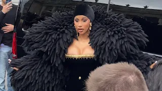 CARDI B AT SCHIAPARELLI 2023 2024 HAUTE COUTURE SHOW IN PARIS