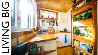 Firefighter's Earthship Inspired Off-Grid Urban Tiny House