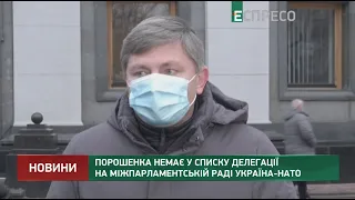 Порошенка немає у списку делегації на Міжпарламентській раді Україна-НАТО