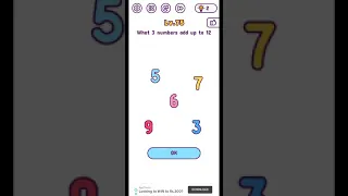 Tricky brains level 75 what 3 numbers add up to 12 walkthrough solution