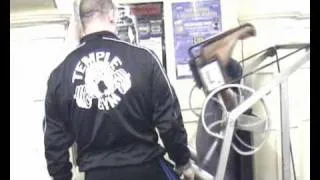 Marco Addis train  with Dorian Yates at the temple gym! back hard core workout