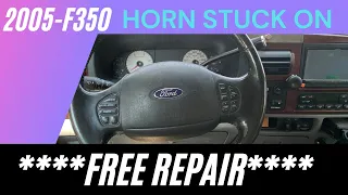 Horn stuck on 2005 F350 Super Duty