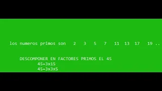 descomponer en factores primos el 45