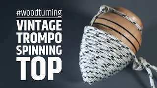 How to make a vintage trompo spinning top - woodturning
