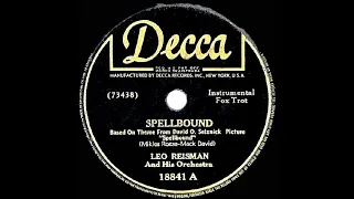 Hitchcock music: Spellbound Theme - Leo Reisman (1946)