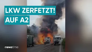 Horror-Unfall auf A2: Explosion wegen Lachgas an Bord!