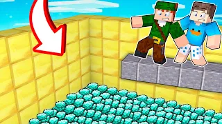 NÃO CAIA NA PISCINA DE DIAMANTES DO MINECRAFT!! FICAMOS RICOS ?