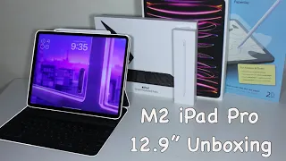 M2 iPad Pro 12.9" 2022 512GB 🍎 | Unboxing, Setup & Accessories | 4K