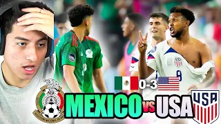 REACTING TO USA 3-0 MEXICO - ALL GOALS, 4 RED CARDS & CRAZIEST MOMENTS!