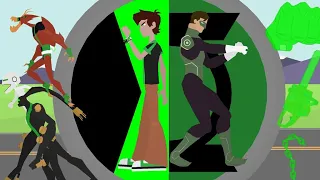 Ben 10 vs Green Lantern (A Stick Nodes Animation)