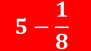 Subtracting a Fraction from a whole number | Subtraction of fraction from whole number