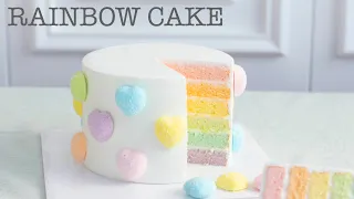 [Eng Sub]How to Make Rainbow Cake 🌈무지개 생크림 케이크 with 마시멜로우