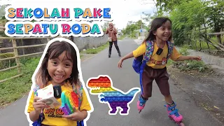 BERANGKAT SEKOLAH PAKE SEPATU RODA! LEIKA