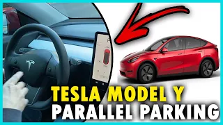 Tesla Model Y Parallel Parking Itself - BETTER THAN A HUMAN