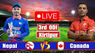 🔴Live Nepal Vs Canada 3rd ODI // Live Commentary & Scores || NEP Vs CAN Live || 1st INNS