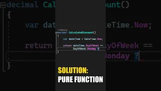 Make Your Functions Pure To Make Them Testable #shorts