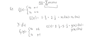 The expected value of a function of a random variable