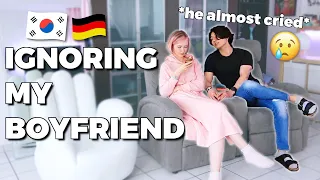 🇰🇷🇩🇪 Ignoring My Boyfriend PRANK *he almost cried* | Korean German Couple 국제커플