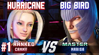 SF6 ▰ HURRICANE (#1 Ranked Cammy) vs BIG BIRD (Marisa) ▰ High Level Gameplay