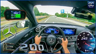 2021 Mercedes E 200 211HP - Autobahn Top Speed Drive POV