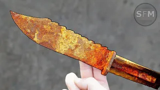 Restoration Very Old Rusted Survival Knife