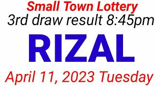 STL - RIZAL April 11, 2023 3RD DRAW RESULT