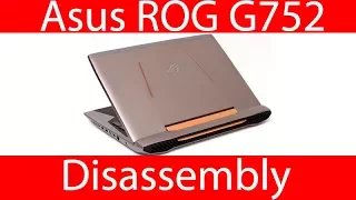 Asus ROG G752 disassembly, upgrading memory, hdd, ssd and cleaning fans