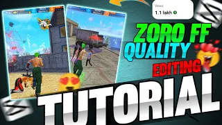 Zoro ff Quality Tutorial🥰|free fire video editing|free fire video editing capcut|Zoro ff editing 😍