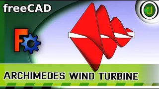 Easy Archimedes Wind Turbine in FreeCAD (Liam F1 Fibonacci)