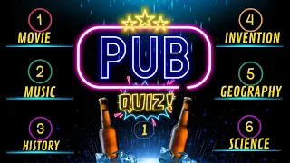 Virtual Pub Quiz Showdown: Test Your Knowledge! Pub Quiz 6 Rounds. No 1