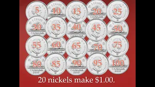 Grade 2: Math Lesson #48 Counting Nickels (Canadian Version)