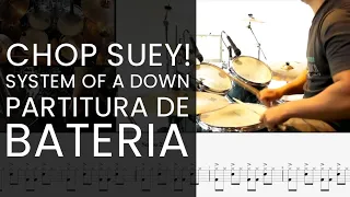 CHOP SUEY! - SYSTEM OF A DOWN (SOAD) | DRUM COVER - COMO TOCAR PARTITURA DE MÚSICA DE BATERIA