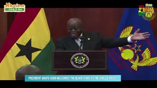 President Akufo-Addo welcomes the Black Stars to the Jubilee House.