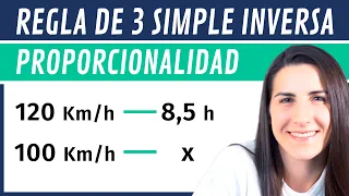 PROBLEMA de Proporcionalidad INVERSA ✅ REGLA DE TRES Simple Inversa