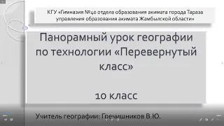 "Геополитика. Географические факторы" / Гречишников В. Ю./10 класс/Панорамный урок географии