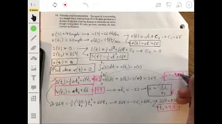 Kinematics: Velocity, Acceleration, Finding the Distance to Bring a Car to Rest | AP Calculus AB/BC