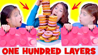 ASMR One Hundred Layers VS Medium VS Small Food Challenge