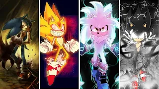 Sonic Exe vs Fleetway Super Sonic vs Hyper Sonic vs Dark Sonic | Beat Roller   Tiles Hop EDM Rush!