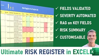 STEP by STEP Excel Smart Risk Register | Risk heat map | Project and Risk Management | Template