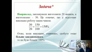 Урок 13. Найпростіші задачі на знаходження відсотків від числа та числа за його відсотками