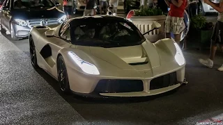 Prince of Qatar driving his LaFerrari, F12 TDF and Veyron Rembrandt !